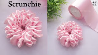 Cute Scrunchie With Hand Sewn  DIY Scrunchie handsewing scrunchie craft [upl. by Peckham163]