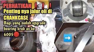 JALUR OLI DI RENGKES MESIN VESPA PENTING apalagi yg sudah upgrade ke bearing 6005 🔴 [upl. by Marcoux]