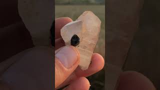 Himalayan Quartz with Schorl inside quartz healing stone viralvideo youtube rocks geology [upl. by Hnoj579]