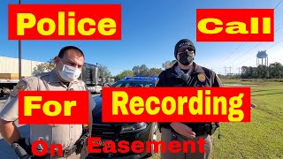 Police called for recording on easement 1st amendment audit [upl. by Nitin]