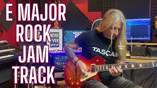 E Major Rock Backing Track backingtrack [upl. by Aissatan]