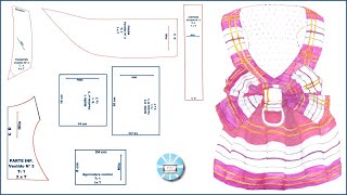 COMO HACER DISEÑOS Y MOLDES DE VESTIDOS PARA MASCOTAS Tercera partevivicreativamoldesparamascota [upl. by Naujled]