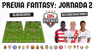 ✅ ANÁLISIS FANTASY DE LA JORNADA 2 ALINEACIONES Y RECOMENDACIONES DE CADA PARTIDO 📋  BIWENGER [upl. by Eilatam]