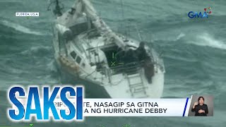 2 tripulante nasagip sa gitna ng pagtama ng Hurricane Debby  Saksi [upl. by Idnor]