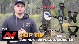 Minelab GOLD MONSTER vs EQUINOX 800 Metal Detector [upl. by Elyrpa]