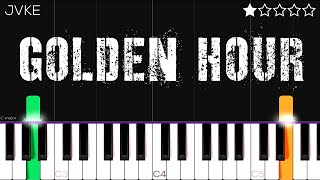 JVKE  golden hour  EASY Piano Tutorial [upl. by Thera]