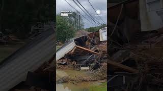 North Carolina Flooding Washes Away Homes [upl. by Dole]