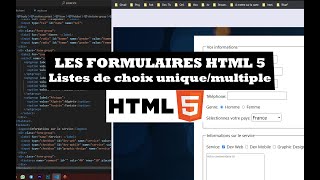 19 Les formulaires HTML5 de zéro  case à cocher bouton radio liste déroulante  cours HTML [upl. by Nawor484]