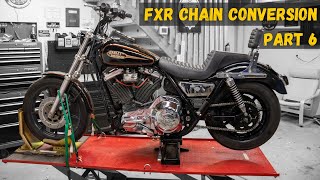 Harley Davidson FXR Chain Conversion  Part 6 [upl. by Zebe]