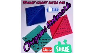 how to make an origami bookmark paper bookmarkdiy bookmarksmart craft with meshorts [upl. by Sirob838]