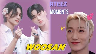 ATEEZ SAN AND WOOSAN MOMENTS THE 🥺💕 [upl. by Neelyk]