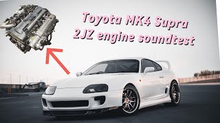 Toyota MK4 2JZ engine sound test [upl. by Aerda]