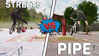 BMX STREETS VS BMX PIPE  СРАВНЕНИЕ [upl. by Aiuqenehs]