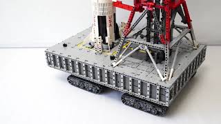 Lego Technic Launch Tower LUT for Saturn V 21309 or 92176 with Crawler [upl. by Jacobo]