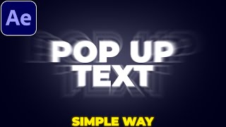 POP UP Text Tutorial in After Effects  Text Bounce Effect [upl. by Ahsimet]