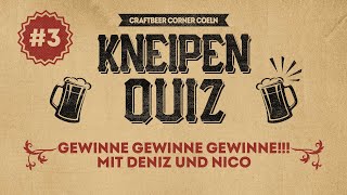 Das dritte Kneipenquiz aus der Corner  KNEIPEN QUIZ 3 [upl. by Atiniv]