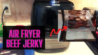 COOK WITH ME  HOMEMADE BEEF JERKY Using The CHEFMAN MultiFunction AIR FRYER [upl. by Candida]