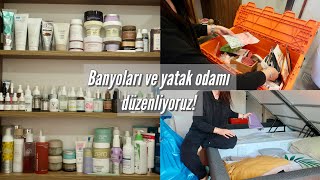 BANYOLARI VE YATAK ODAMI DÜZENLİYORUZ 🫧🧼 [upl. by Henryk]