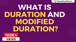 What is Duration amp Modified Duration  Macauley Duration amp Modified Duration calculations [upl. by Dibrin]