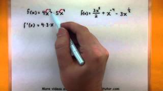 Calculus  How to find the derivative of a function using the power rule [upl. by Lotty37]