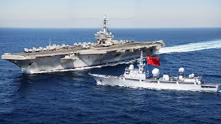 What Happens When a Chinese SPY SHIP Gets Too Close to a US Aircraft Carrier [upl. by Asamot]