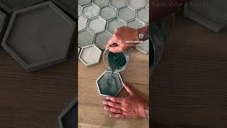 Make Stylish Hexagonal Coasters Easy DIY Tutorial diy diyconcrete ConcreteArt99 DIY concrete [upl. by Strohbehn]