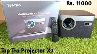 TopTro X7 Projector Review  toptro projector X7 review hindi [upl. by Britt]