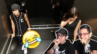 GUYS REACT TO BTS ELEVATOR PRANK [upl. by Eadwina659]