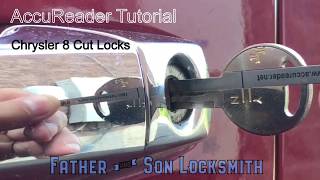 AccuReader Tutorial For Chrysler 8 Cut Locks [upl. by Killam]