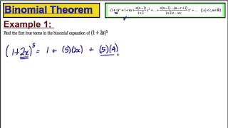 Core 4 Maths ALevel Edexcel  Binomial Theorem 1 [upl. by Ermengarde]