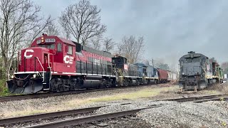 GE Locomotive Comes Back To Life Needed With 2 More Locomotives On LONG Train Short Line Railroad [upl. by Asinla]