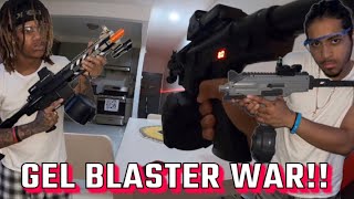 Gel Blaster War Around House🔫 Pov [upl. by Nnylirak]