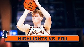 Fairleigh Dickinson at Illinois  Highlights  Big Ten Mens Basketball  Dec 29 2023 [upl. by Enillebyam203]