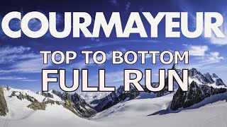 Courmayeur Italy  Dolonne Home Run  Full Top to Bottom Ski Run [upl. by Thanh958]