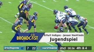 American Football  Erfurt Indigos vs Jenaer Hanfrieds  Youth Game [upl. by Ramor]