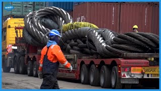 Giant Steel Wire Rope amp Huge Chain Manufacturing Process Application Of Wire Rope In Heavy Crane [upl. by Partan]