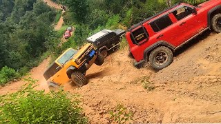 Extreme Offroad Ford Bronco Raptor v Jeep Wrangler v Tank 330 v Tank 500 v Nissan Patrol [upl. by Aihsemot]