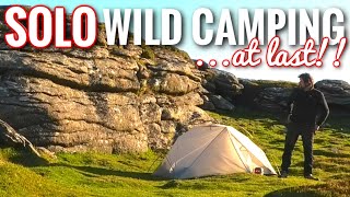 SOLO WILD CAMPING on Dartmoor Naturehike Ultralight Vik1 Tent [upl. by Nnyleak]