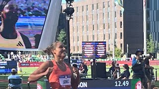 100m Hurdles 2024 US Olympic Trials Round 1 Heat 4 Lolo Jones Keni Harrison Grace Stark [upl. by Triplett]