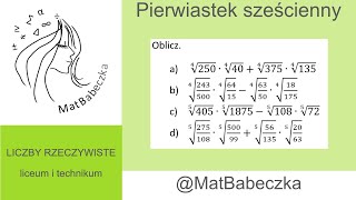 Oblicz a ∜250∙∜40∜375∙∜135 b ∜243500∙∜6415∜6350∙∜18175 c 40515∙187515 [upl. by Enaerb119]