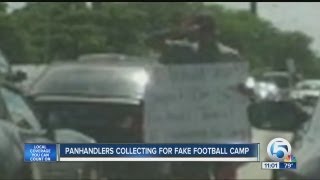 Panhandlers collecting for fake football camp [upl. by Hayikaz]