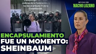 Sheinbaum habló del encapsulamiento a trabajadores del PJF en la F1 jueza da su versión  Nacho [upl. by Boor]