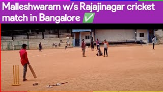 Malleshwaram ws Rajajinagar cricket match in Bangalore [upl. by Tol452]