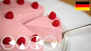 Kuchenklassiker in Pink HIMBEERKAESESAHNETORTE [upl. by Clayborn938]