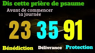 PSAUME 23 35 91  Trois Prières Puissantes Pour Obtenir Abondance Protection et Miracle Divin [upl. by Joab]