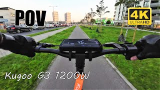 Kugoo Kirin G3 Electric Scooter City Ride POV 4K 60 FPS [upl. by Atinav549]