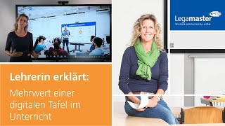 Lehrerin erklärt Mehrwert einer digitalen Tafel im Unterricht [upl. by Elik]