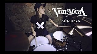 Veil of Maya  Mikasa drum cover by Vicky Fates [upl. by Dorreg]