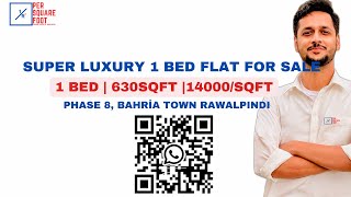 1 Bed Apartment For Sale in Bahria Town Rawalpindi Phase 8  630 sqft  14000sqft [upl. by Nwaf]