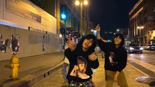 Trainee A Freestyle Dance on LA street at night  Down Bad JJ James Woochan Guerrilla Stage [upl. by Ihtac]